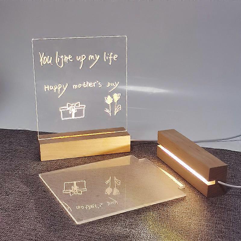 LED Acrylic DIY Message Night Light Desktop Luminous Memo Note Board