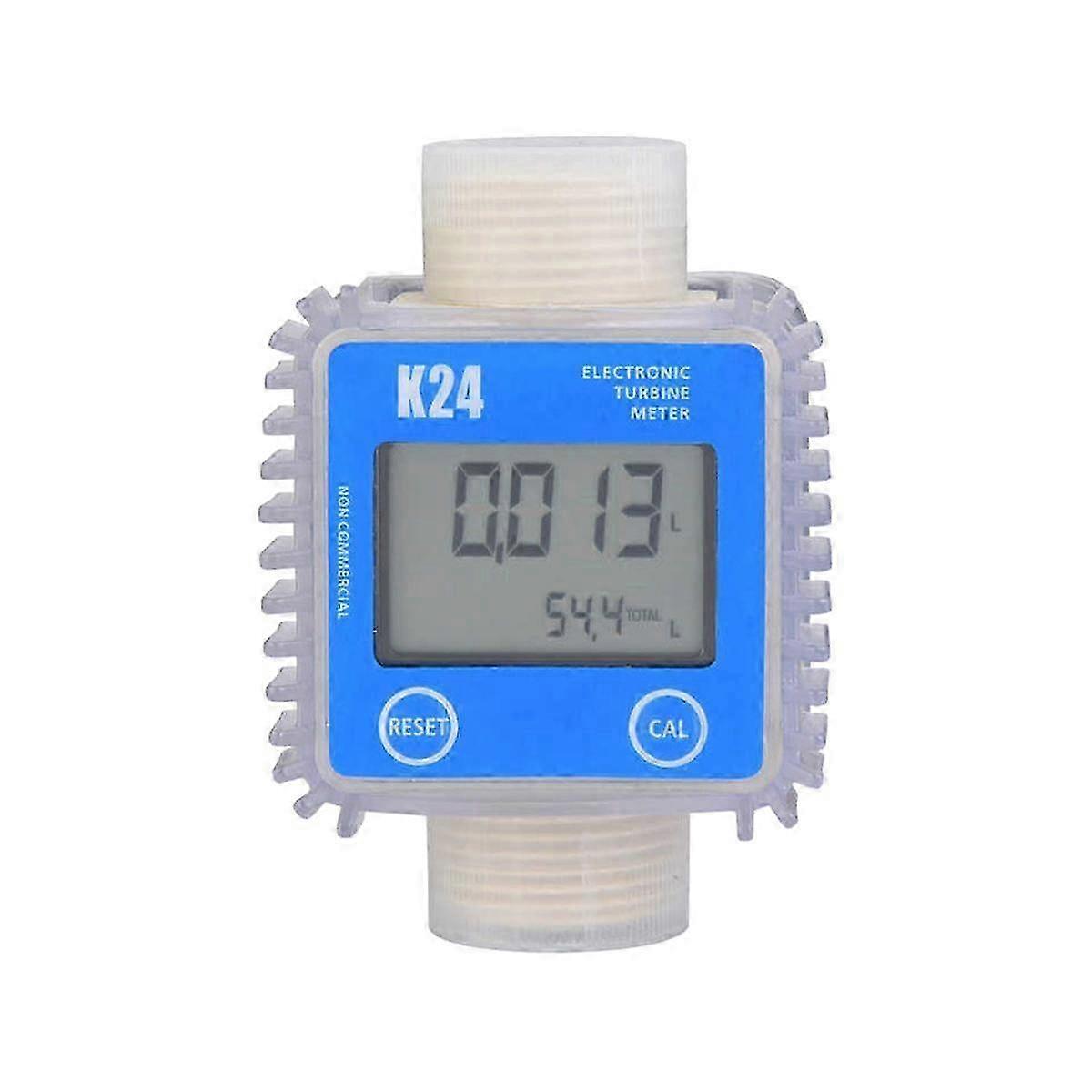 مقياس تدفق الوقود التوربيني الرقمي K24 مقياس تدفق الوقود LCD مقياس تدفق الوقود المواد الكيميائية المياه تدفق سائل البحر M gx20241206345
