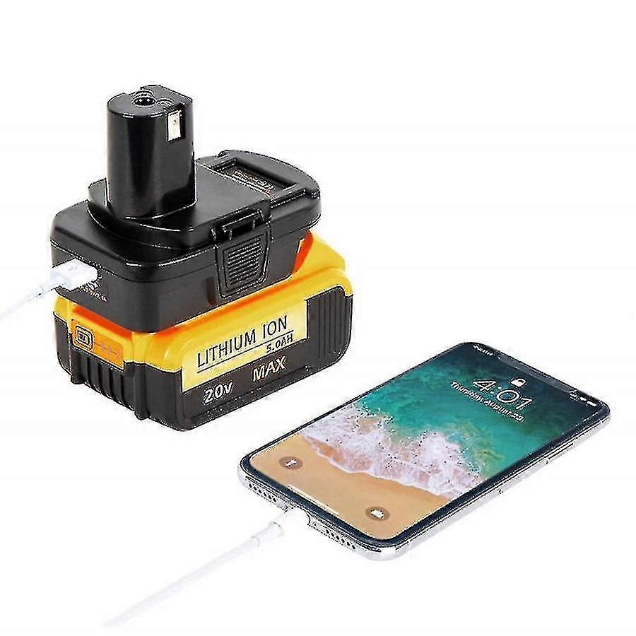 thumbnail image 2 of Battery Adapter With USB Port - Use Dewalt 20V Or Milwaukee M18 Batteries On Ryobi 18V Tools 2 of 5