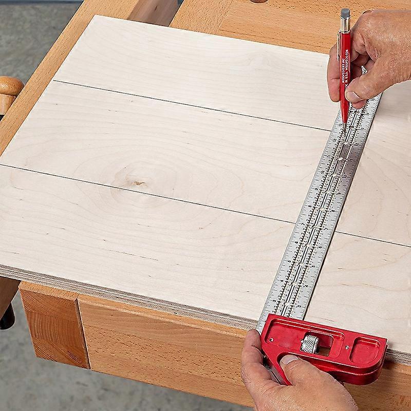 Multifunction Woodworking Scriber Gauge Type Measuring Marking Framing Ruler Tool for Carpentry DIY Tools