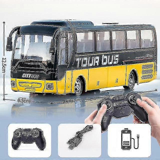 wireless Remote Control Bus With Light Simulation Electric Large Double-decker Bus Toys For Boys Children Toy Rc Car - Ya