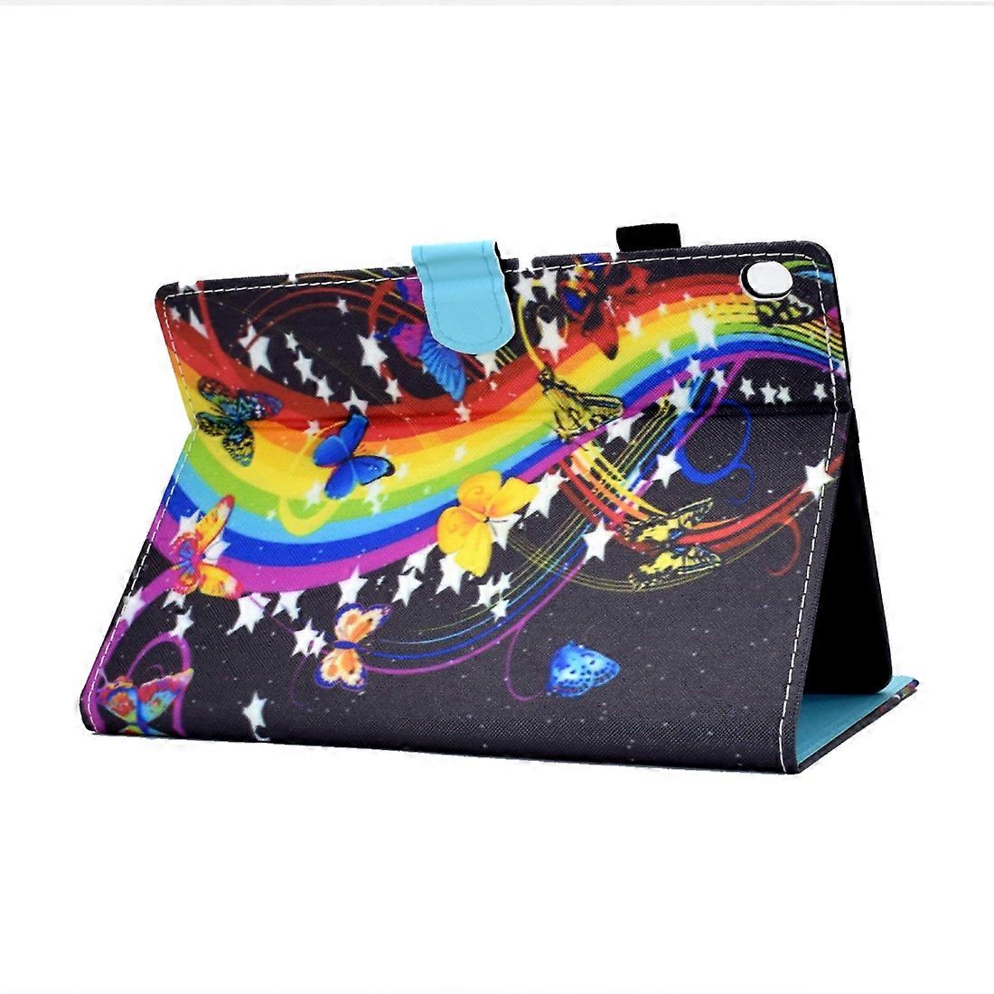 För Lenovo Tab M10 HDColored Pattern läderfodral