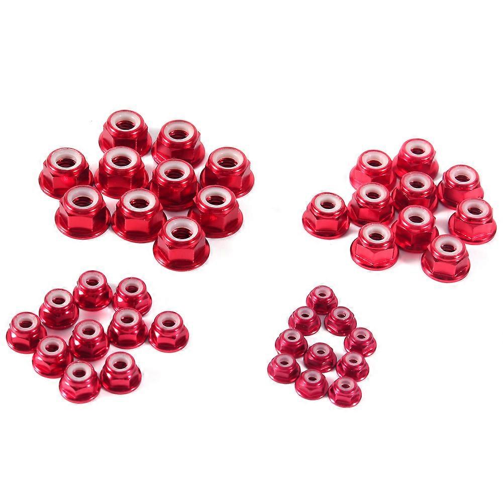 M5 Hex Lock Nuts Aluminum Alloy with Nylon Insert - 10pcs Set