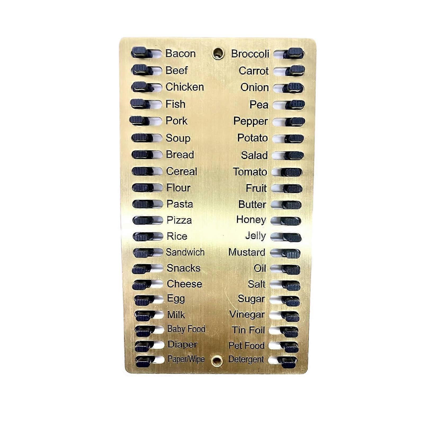 منصات قائمة البقالة المعدنية مع علامات تبويب الشريحة لوحات مذكرة التسوق الثقيلة هدية لعيد ميلاد