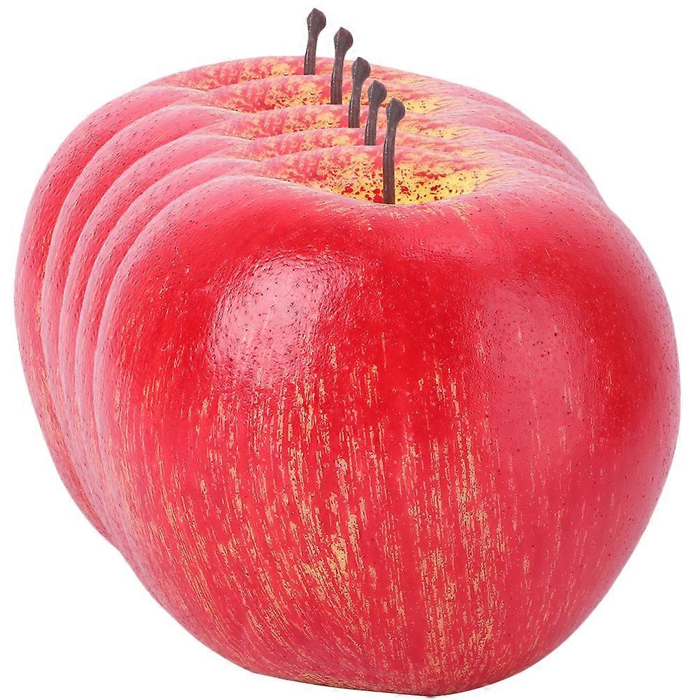 5pcs Simulated Apples Decor Simulation Apples Model Fruit Model Photo Props