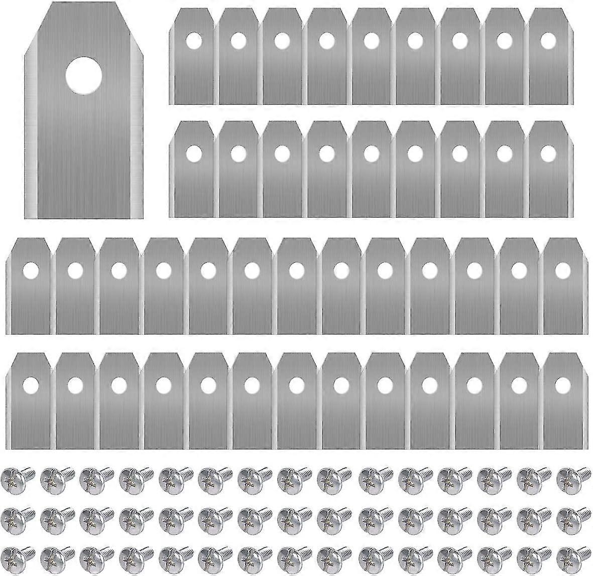 45pcs Robotic Lawnmower Replacement Titanium Blades With Screws
