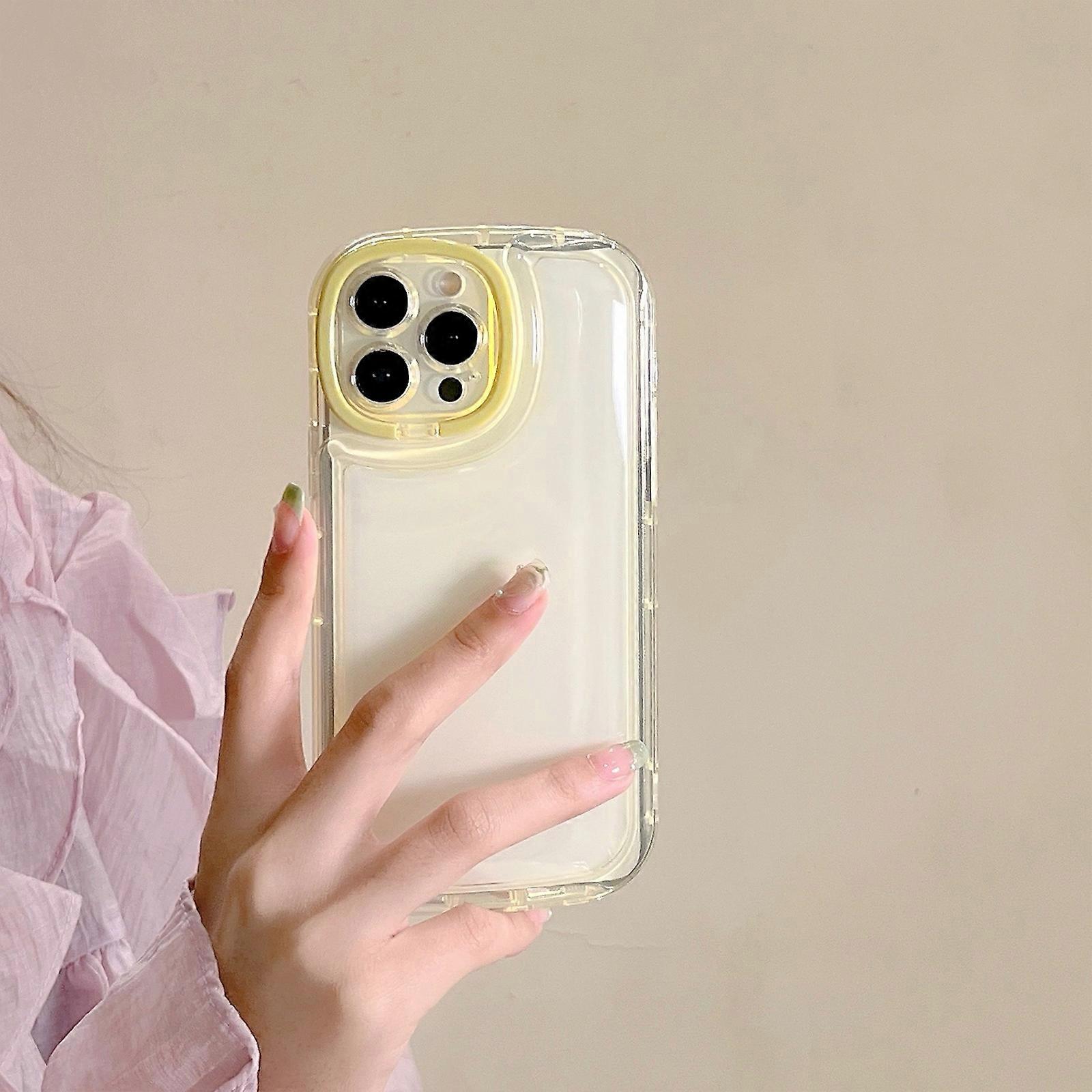 for iPhone 15 Pro Max/ 15 Ultra Case with Clear Kickstand Creative Protective Design Case with Camera Holder Case Cover