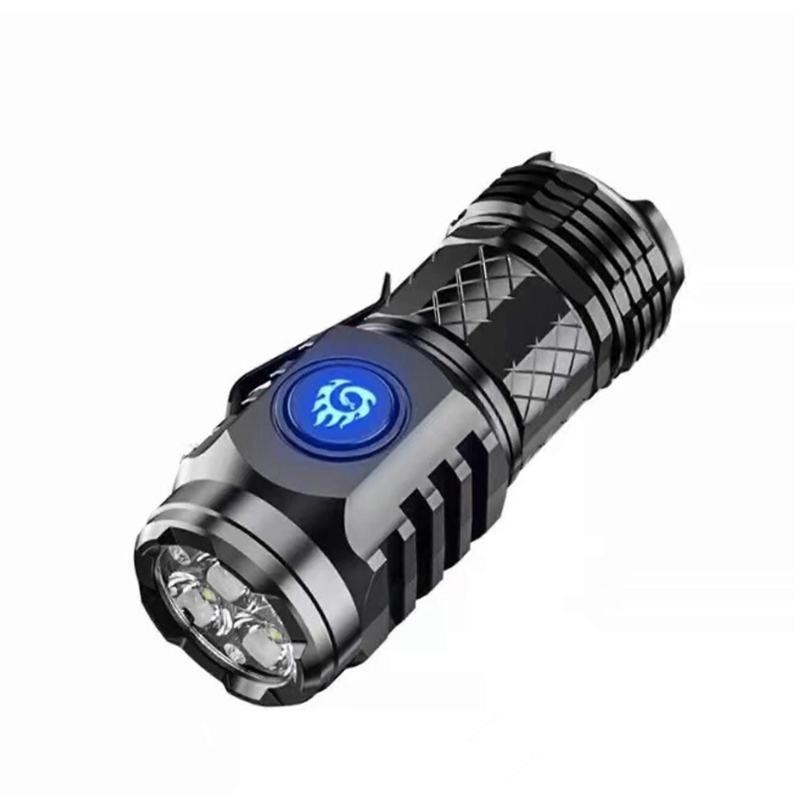 Three-Eyed Monster Mini Flashlight, Rechargeable Flashlights High Lumens Flash Light, 9000 Lumens Super Bright LED Flashlight