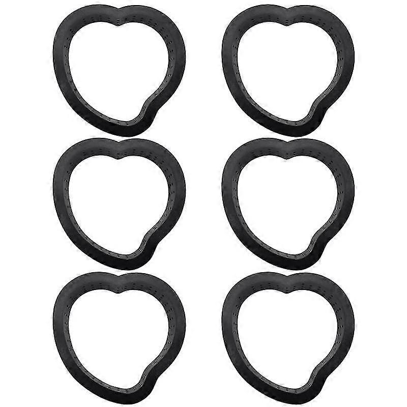 6Pcs Mousse Ring DIY with Air Vent Holes Silicone Breathable Surface Mousse Circle Ring for Home