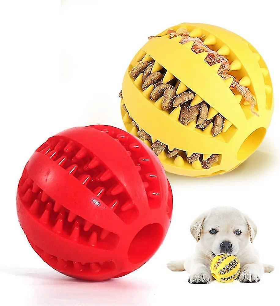 2 Dog Toy Ballsdog Gum Chew Ball Clean Teeth Non-toxic Bite-resistant Toyinteractive Iq Puzzle Tra