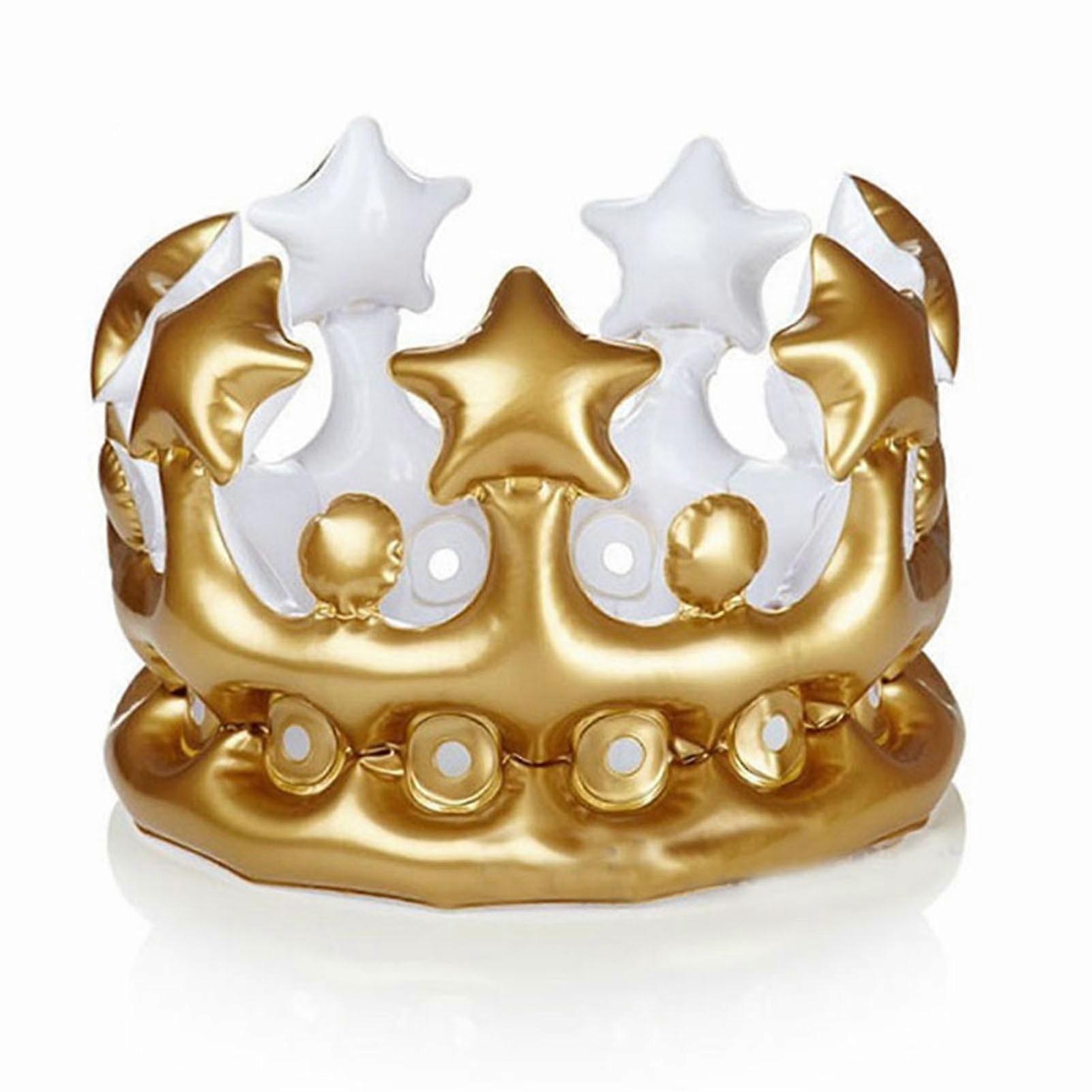 Inflatable Kid Crown for Cosplay and Party Decoration Small Size Unisex PVC Reusable Crown for Children