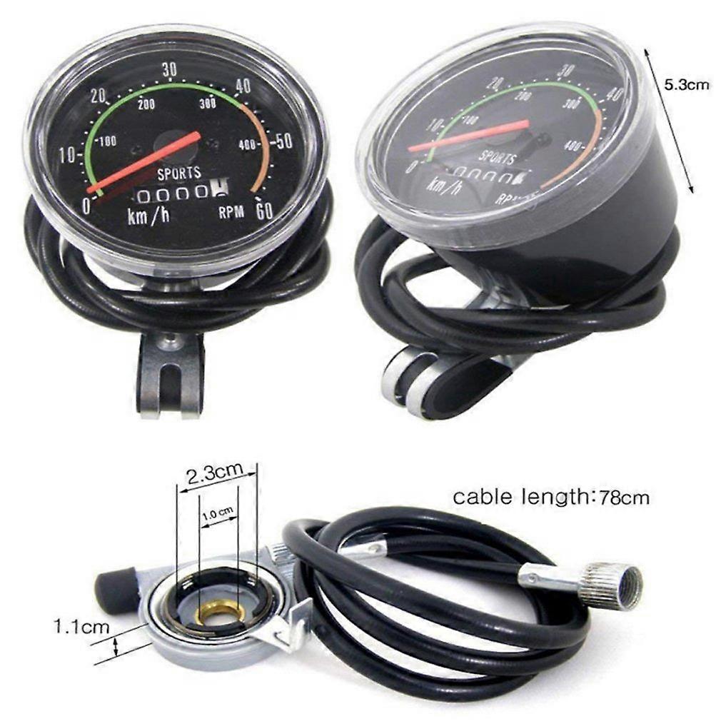 NEW Mechanical Speedometer Universal Classical Bike Cycling Odometer Stopwatch Waterproof Bicycle Tachometer Gauge for Bicycle