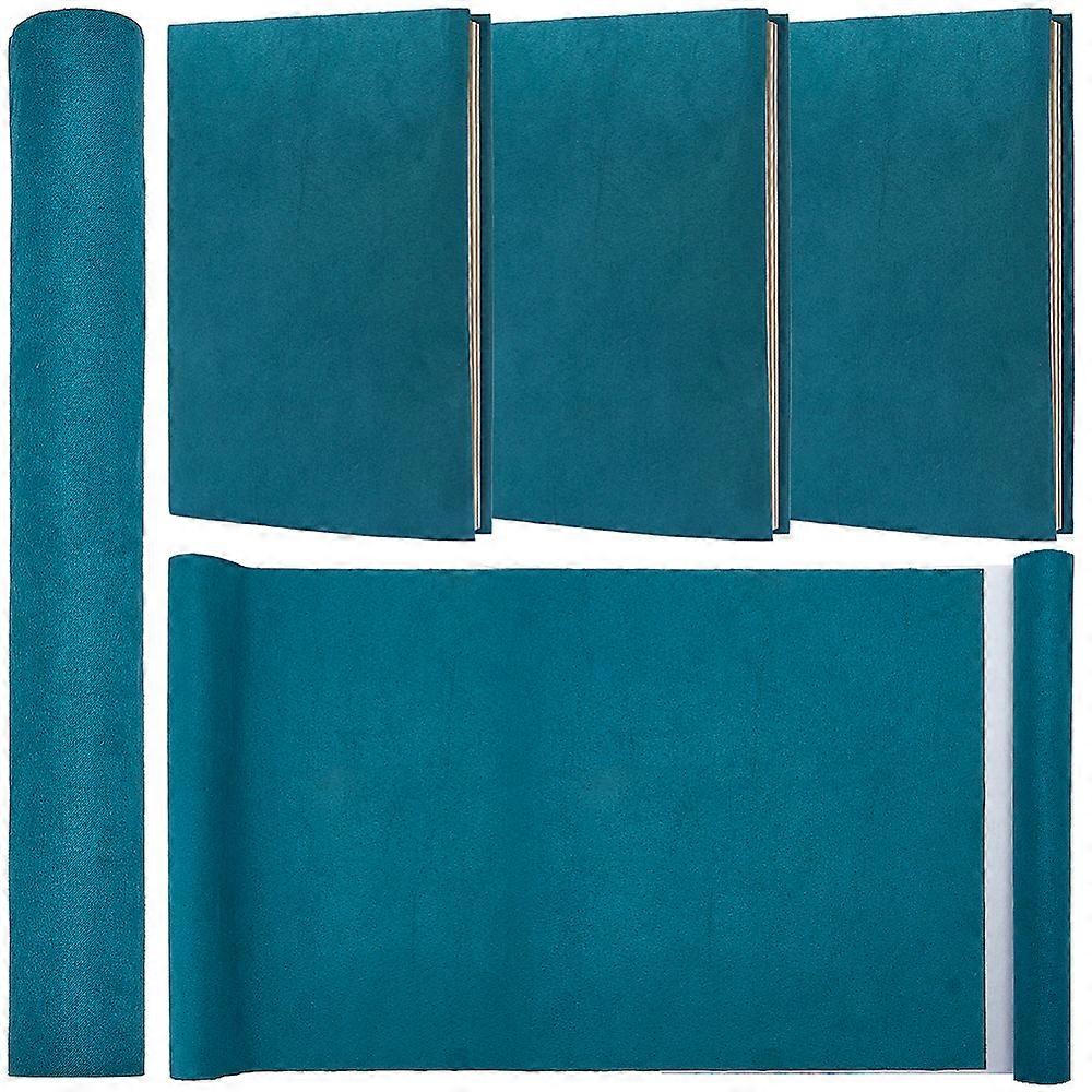 Faux Suede Book Covers Notebook Wraps Rectangle Teal 300x1300mm DIY