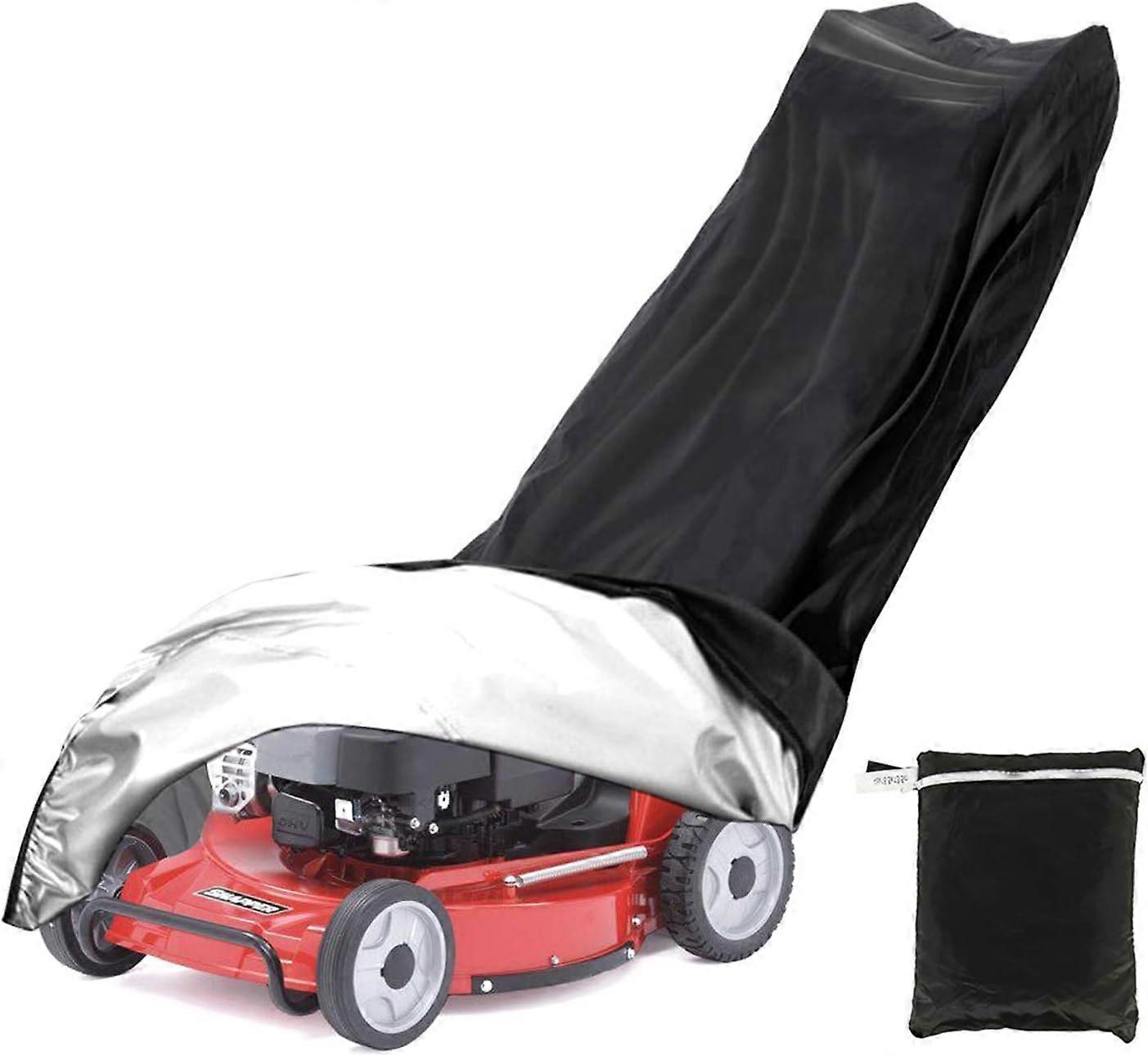 210D Polyester Waterproof Dustproof Lawn Mower Cover with Drawstring and Storage Bag (193 x 63.5 x 112cm)