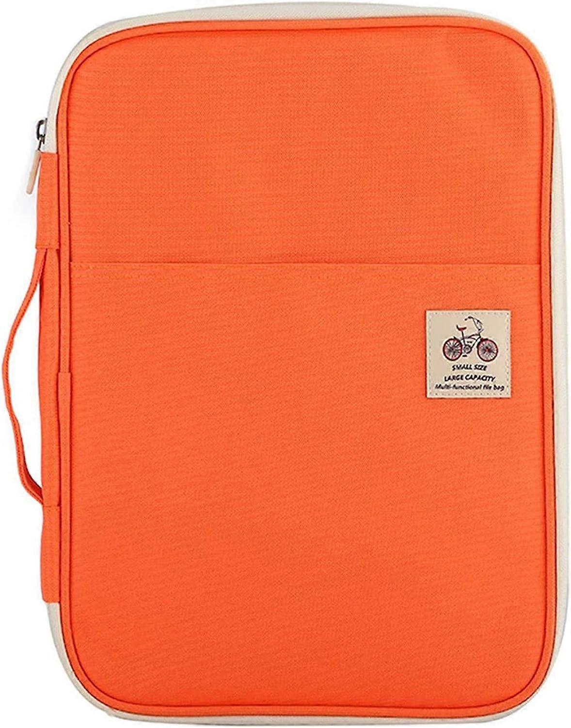 Multi-Pocket Portfolio Map, A4 Zip Portfolio, Professionele Documenthouder Geschikt (geel)