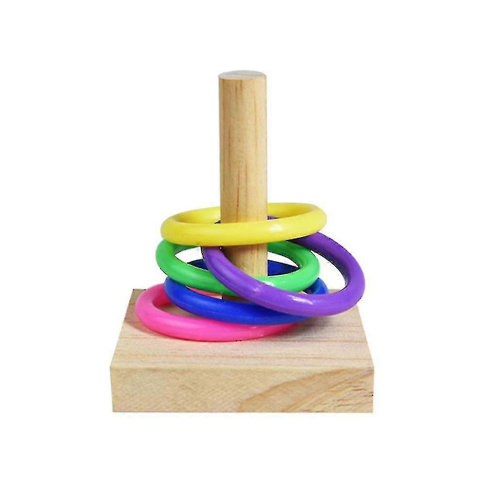 Birds, Parrots Intelligence Training Color Ring Toys (logs)
