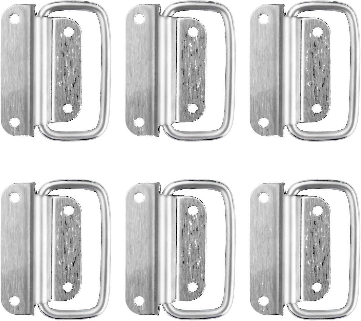 6 Pcs Stainless Steel Folding Handles, Handle Puller, Used for All Kinds of Box