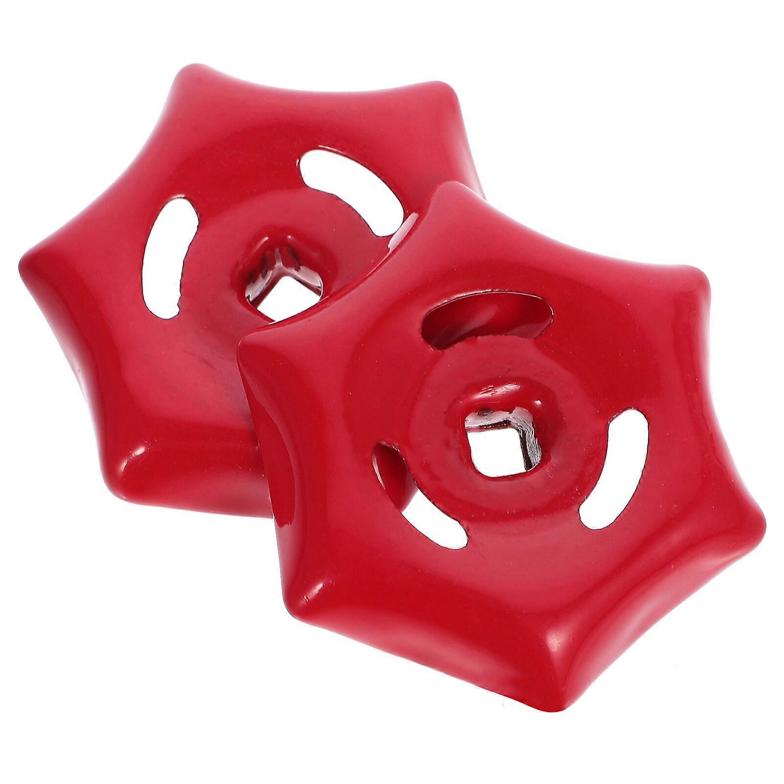 Lot de 2 poignées de robinet à trou carré de 6 mm, poignée de roue pour robinet d'eau, volant de tuyau
