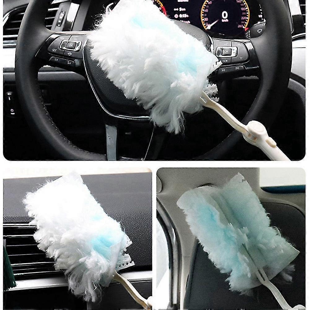 A Replace Heads Disposable Duster Refills Bulk Replacement Head for Cleaning Home Office Blinds Car Surface Duster Clean