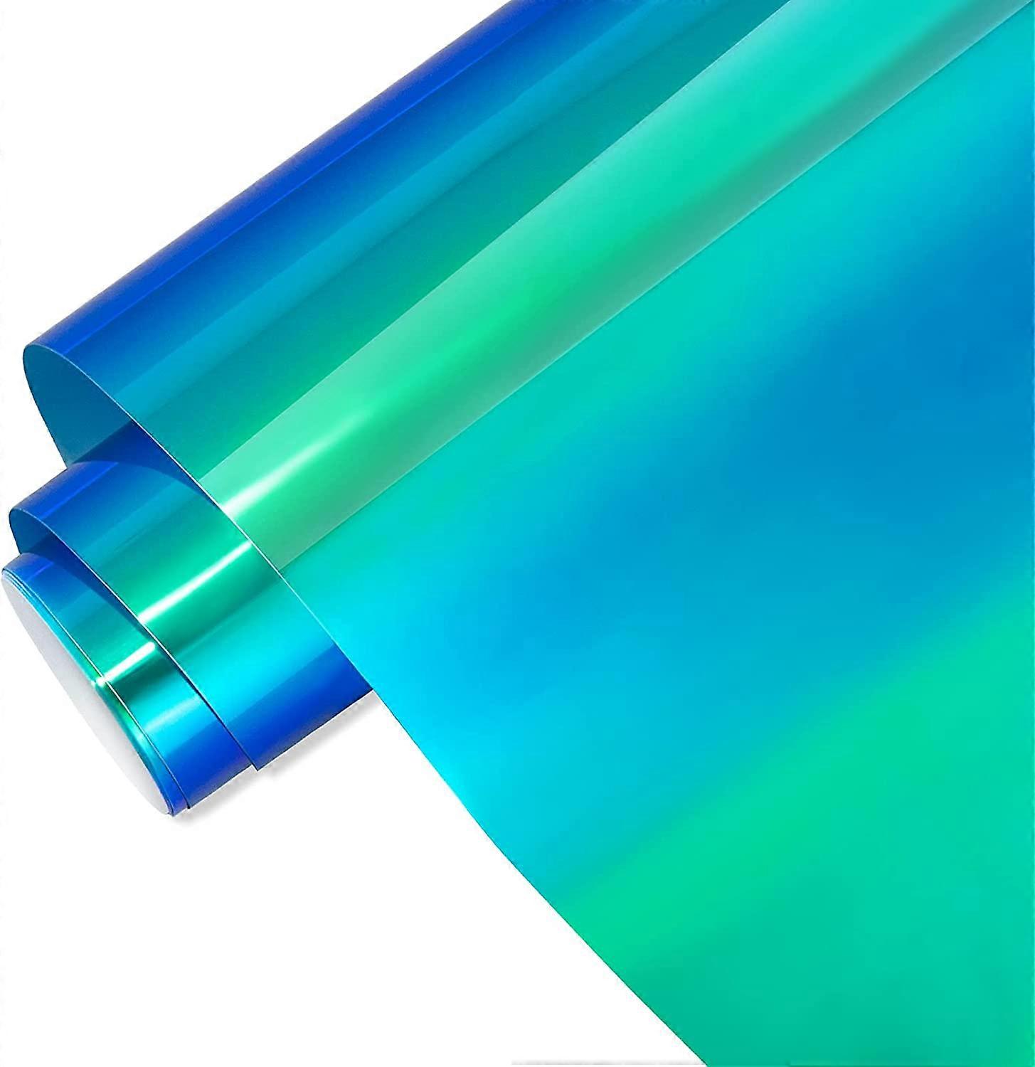 Ολογραφικό βινύλιο βινυλίου ρόλων βινυλίου λιμνών μπλε αυτοκόλλητο για τα γράμματα σημείων 12 "x6ft συμβατό με όλες τις μηχανές κοπής