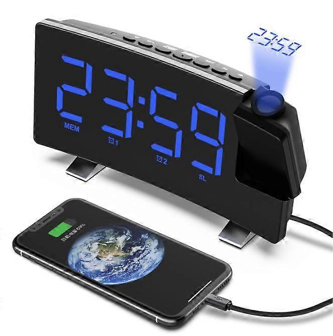 Projection Alarm Clock, Digital Clock, Clear LED Display