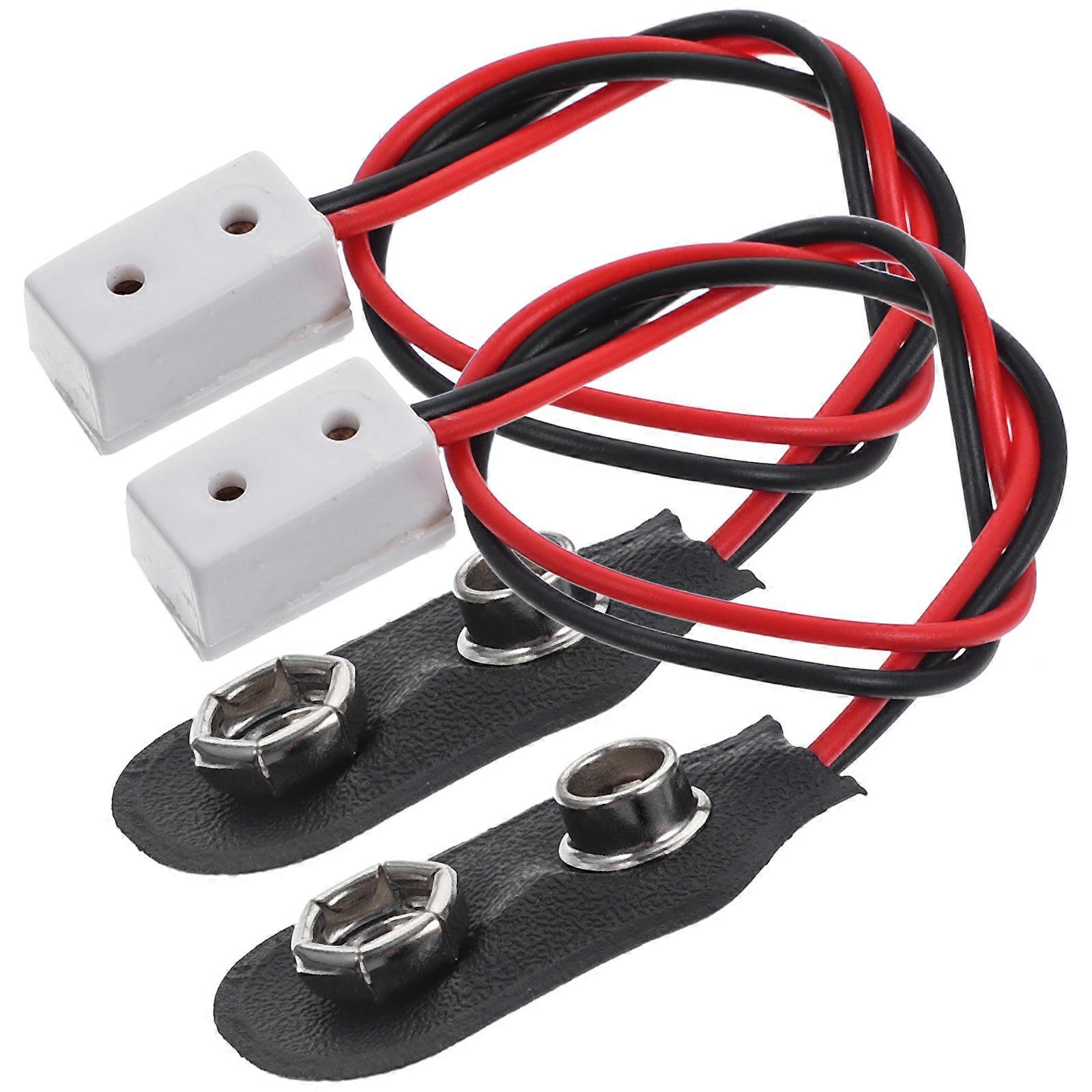 2pcs Doll House Miniature 9V Light Power Supply Battery Connection Line Wire Accessory