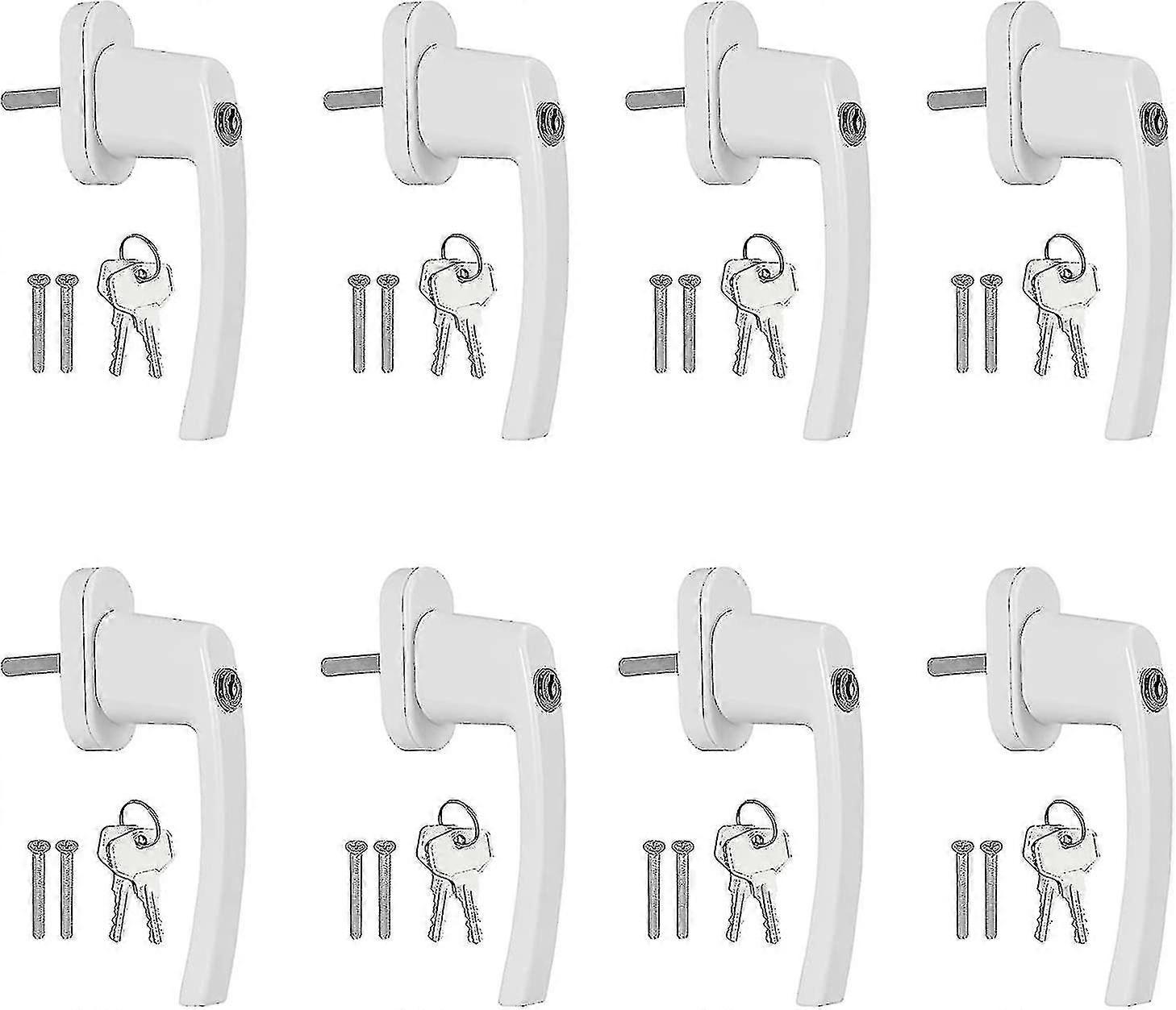 Aluminium Window Handle, Lockable Security Window Handle, Window Lock, Child Safety Lock With Pin Length 35 Mm, Keyed Alike Windows Balcony Door Handl