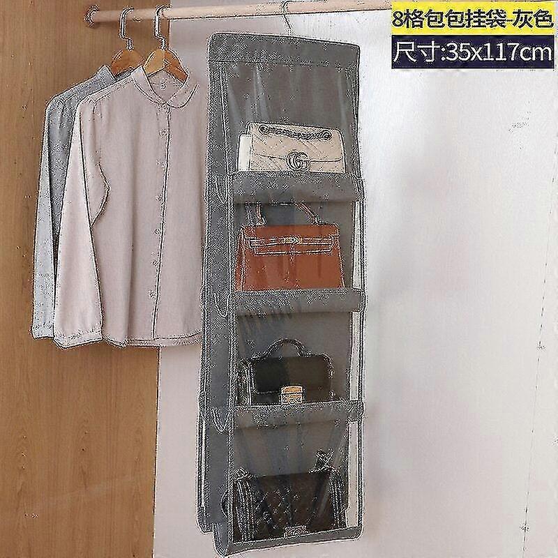 For Wardrobe Closet Transparent Storage Bag Hanging Handbag Organizer Door With Hanger Pouch Wall Clear Sundry Shoe Bag