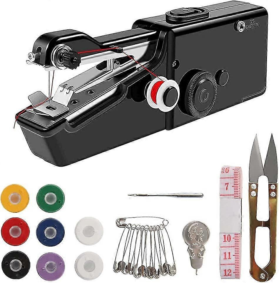 Handheld Sewing Machine, Hand Cordless Sewing Tool Mini Portable Sewing Machine, 1pcs Black