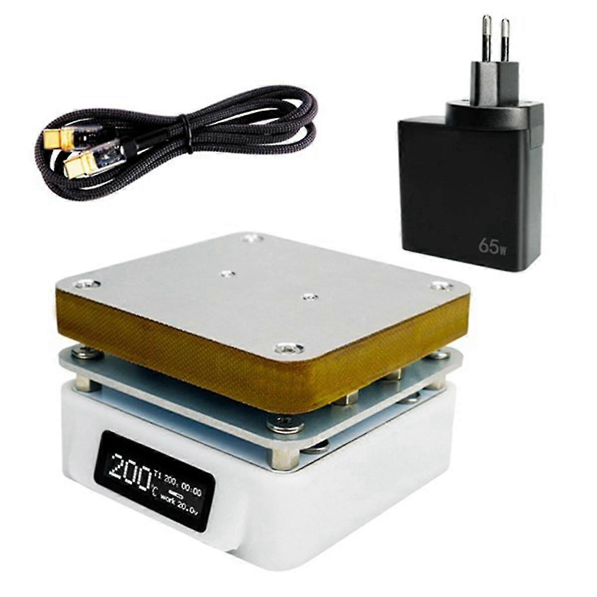 T55 Smart Mini Thermostat Adjustable Heating Soldering Station Pcb Preheating Station Support Pd/dc Power Supply Eu Plug