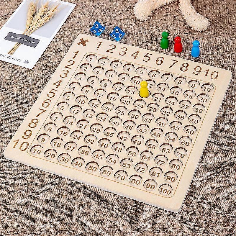 Multiplication Board Game Mathematical Counting Table Game With Dice & Flash Card Early Education Toy Christmas Gifts