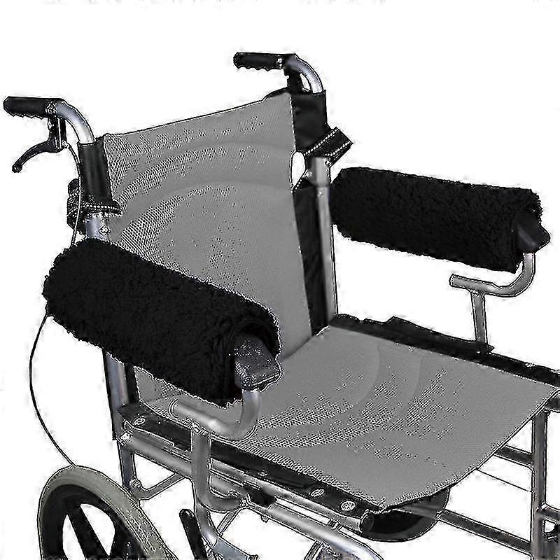 Wheelchair Armrest Cover (pair) - Memory Foam Sheepskin Pad For Office & Transport Chair - Soft Support Cushion Accessories For Padded Arm Rest -Suzuk