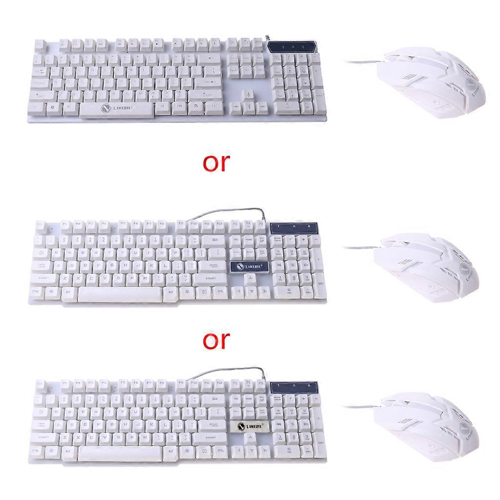 Gaming Keyboard and Wired Mouse Combo Set LED Light Backlight for Computer PC