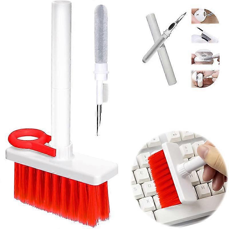 Bluetooth Earplug Cleaning Brush Pen Computer Keyboard Mobile Phone Receiver Gap Cleaning Brush Set 5-Piece Set