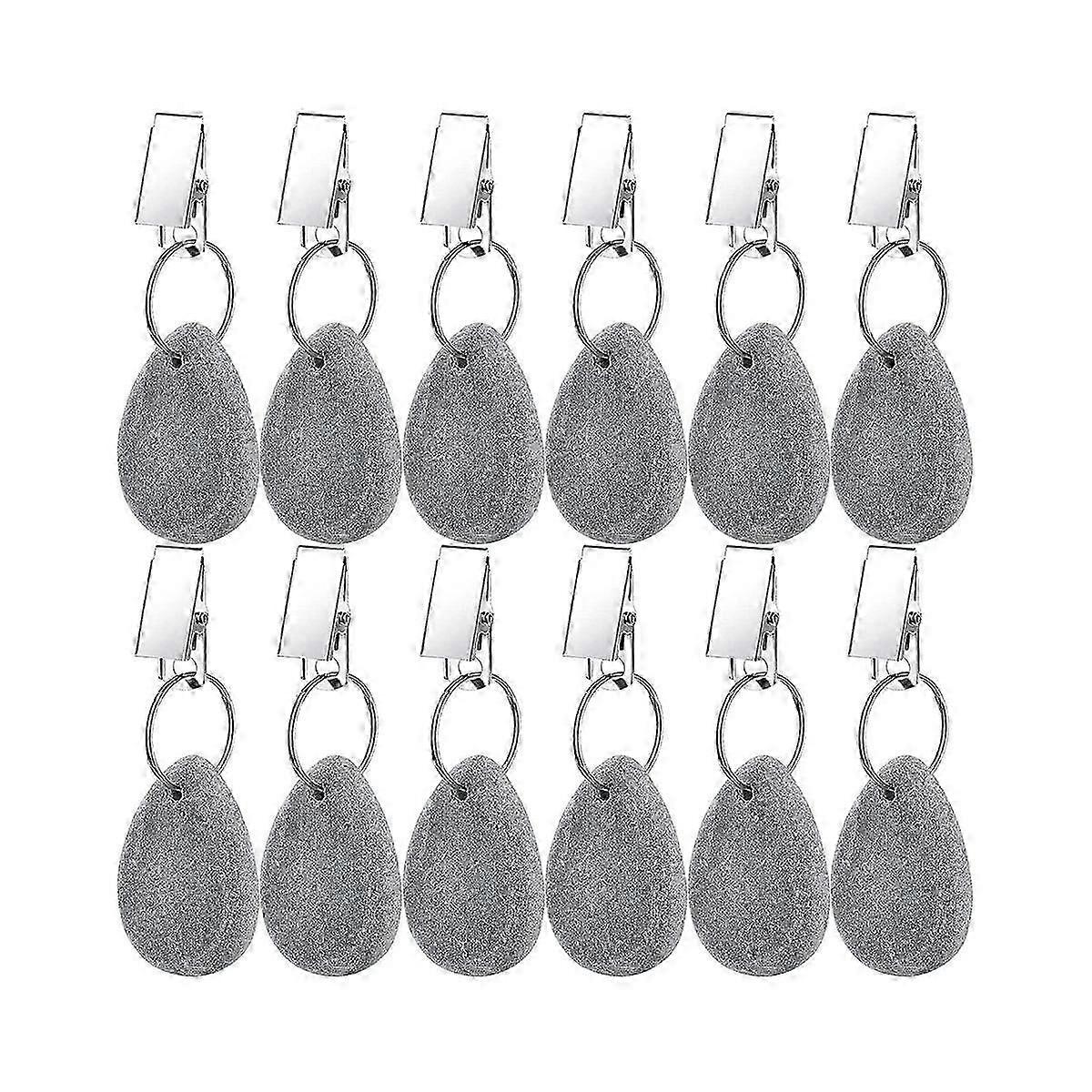 12 Pieces Tablecloth Weights Tablecloth Pendant Teardrop Shape Table Cover Weights Stone Table Weig