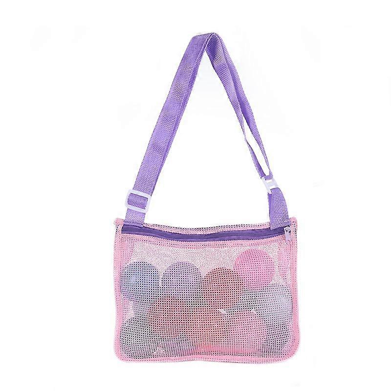 Large Capacity Foldable Beach Mesh Bag Beach Storage Pouch Tote Bag Travel Toy Organizer Sundries Net Portable Storage Backpack