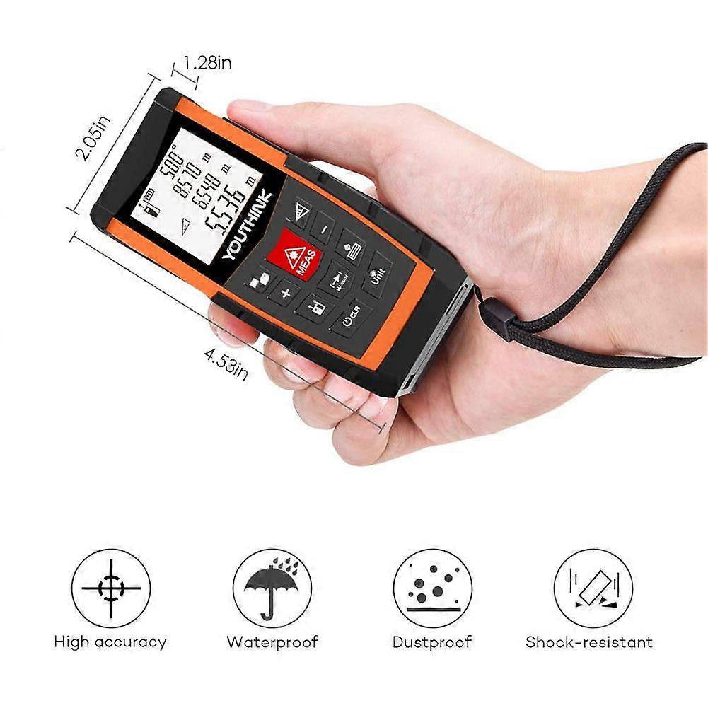 Laser Measure 131Ft Digital Laser Distance Meter with Electronic Level Dual Measuring
