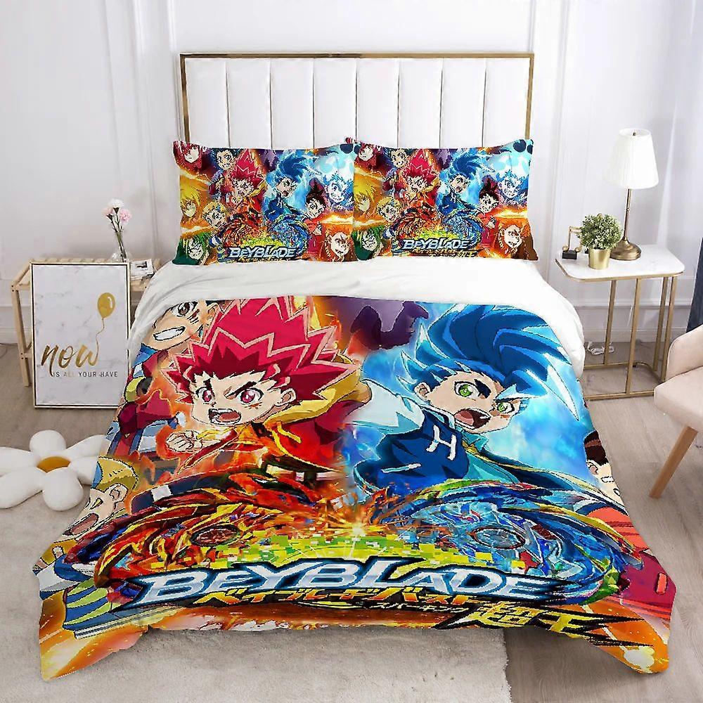 x76 Lençóis de Cama Capa de Urso Conjuntos de Cama Edredom b-beyblade Cover Conjuntos de Edredom Colcha Fronha Colcha Conjunto de Cama de 3 Peças (1 Edredom