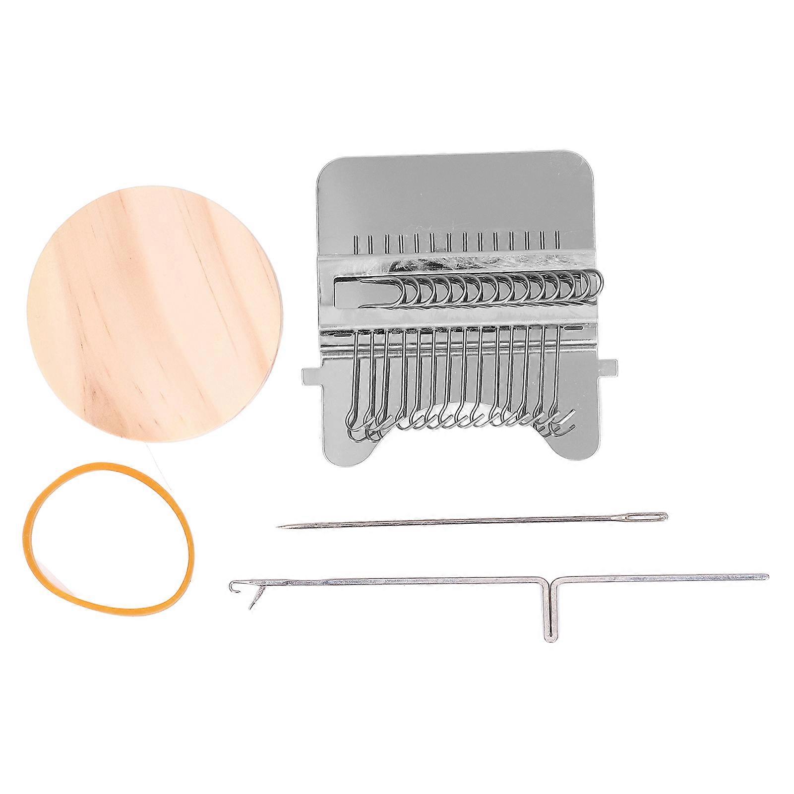 Mini Darning Machine DIY Portable Darning Loom Knitting Machine Weaving Tool for Household14 Hook