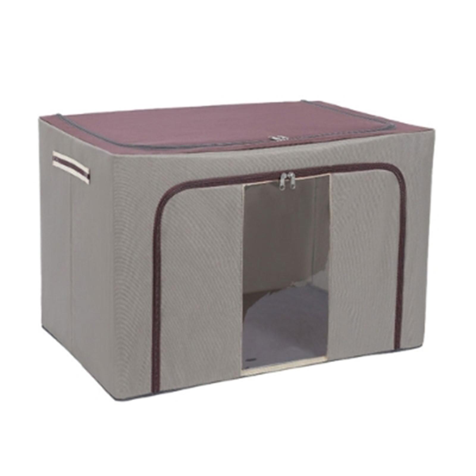 Practical Clothing Storage Box Cloth Organizer with Double Zipper Closure Wardrobe Large Capacity Clothes Storage Box
