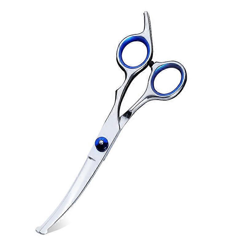 7.5" Curved Pet Grooming Scissors, Stainless Steel Shears with Safety Round Tips for Dog and Cat Grooming