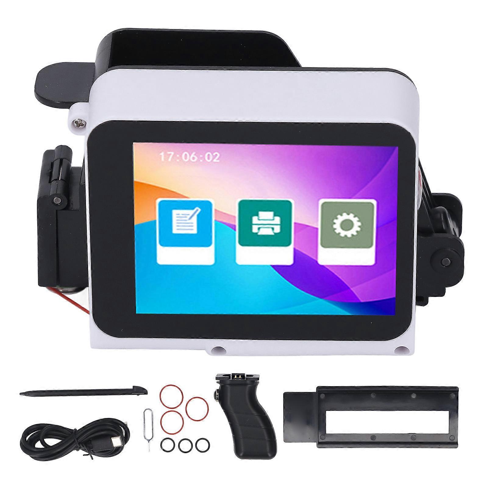 Handheld Printer 12.7mm Inkjet Printing Machine for Barcode Date Label Batch Number Support Multi Languages Materials