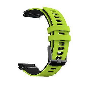 per Garmin Fenix 6X cinturino in silicone bicolore a sgancio rapido (bianco nero)