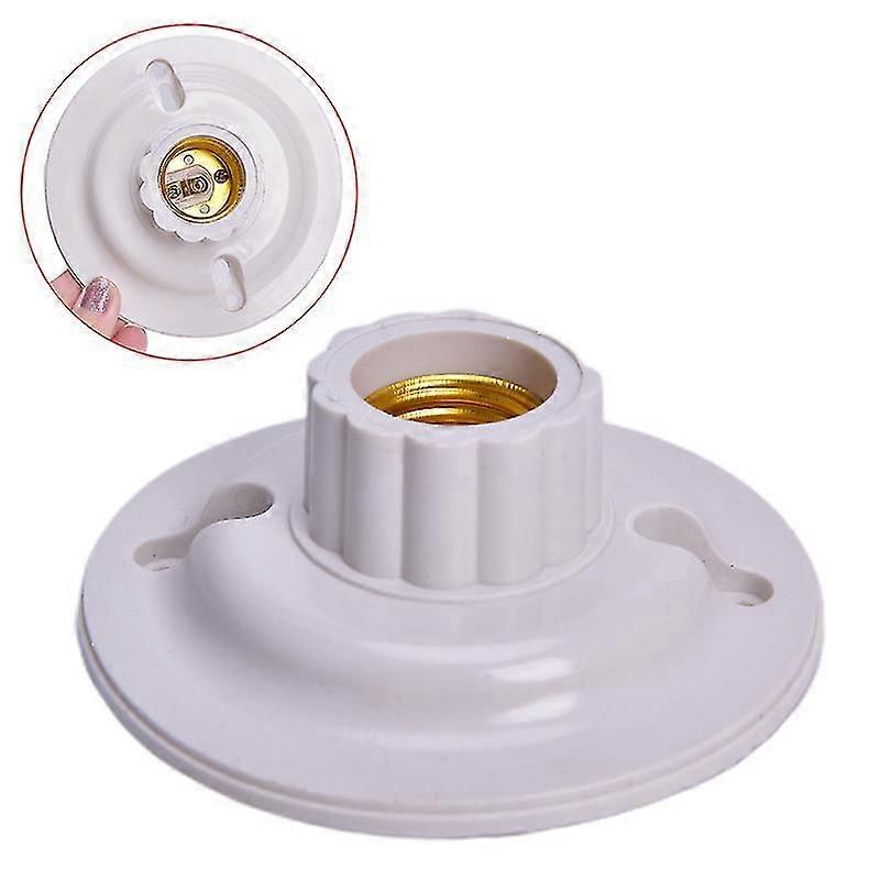 E27 LED Light Bulb Holder Round Socket E27 Base Hanging Lamp Socket Screw Base