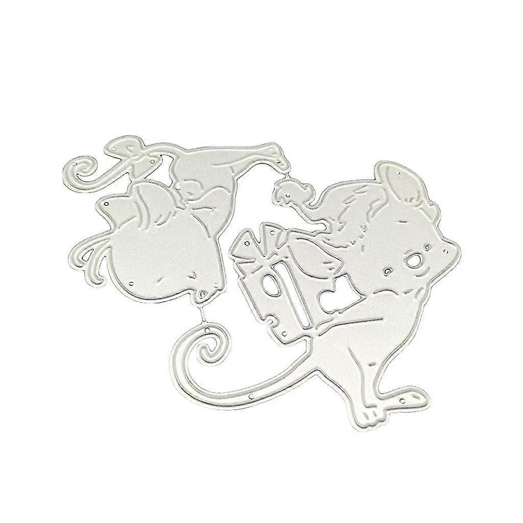Diy Cute Mouse Embossing Stencil Carbon Steel Diy Album Paper Card Mould
