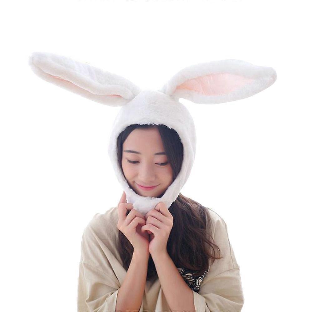 Rabbit ears hat rabbit headgear photo props photo props plush toy white counting ears length 55cm width 27cm