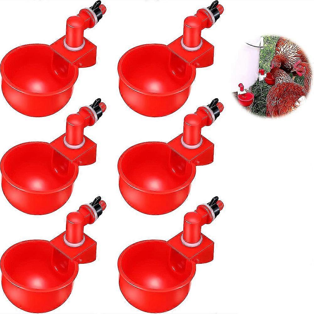 6-pack chicken waterer automatic poultry waterer for chickens, ducks, geese, turkeys and other poultry