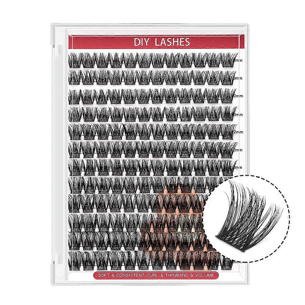 10 Pairs Voluminous and Natural False Eyelashes Single-Cluster