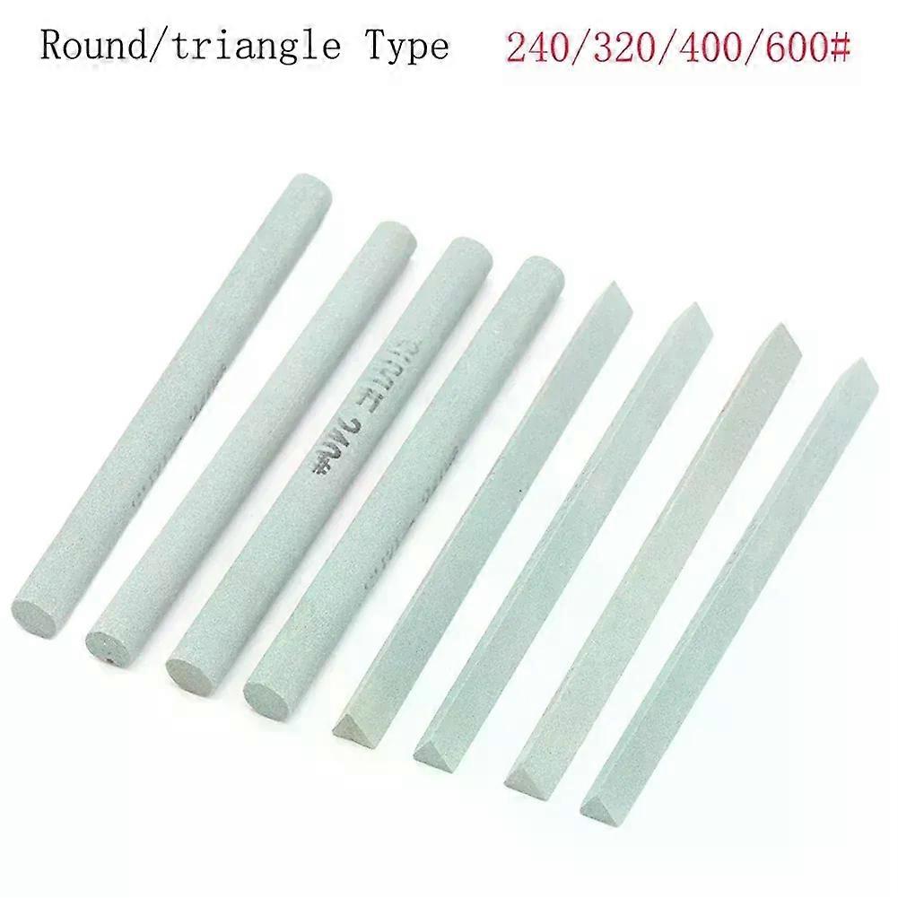 1pc Oil Stone Grinding Block Green Silicon Carbide Sand Bar Round Triangle Jade Sharpener Tool Carving Cutter Polishing Process