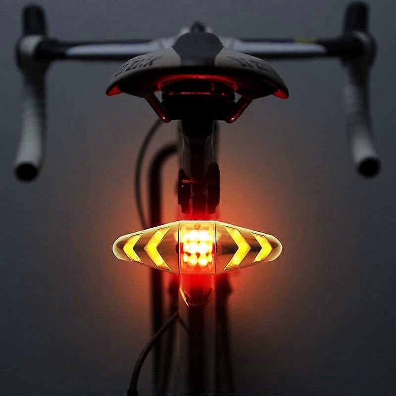 Bicycle Tail Light LED Turn Signal with Wireless Remote Control Waterproof Rechargeable Multifunction Modes for MTB Road Bike